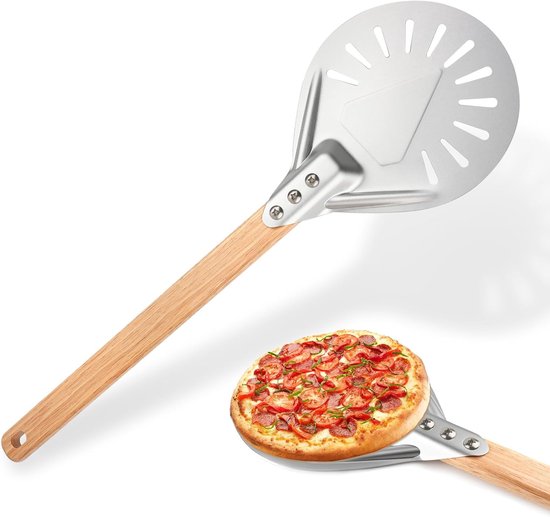 Professioneller 7-zoll-pizzaschieber Aus Aluminium Mit Holzgriff Für Brot Und Pizza
