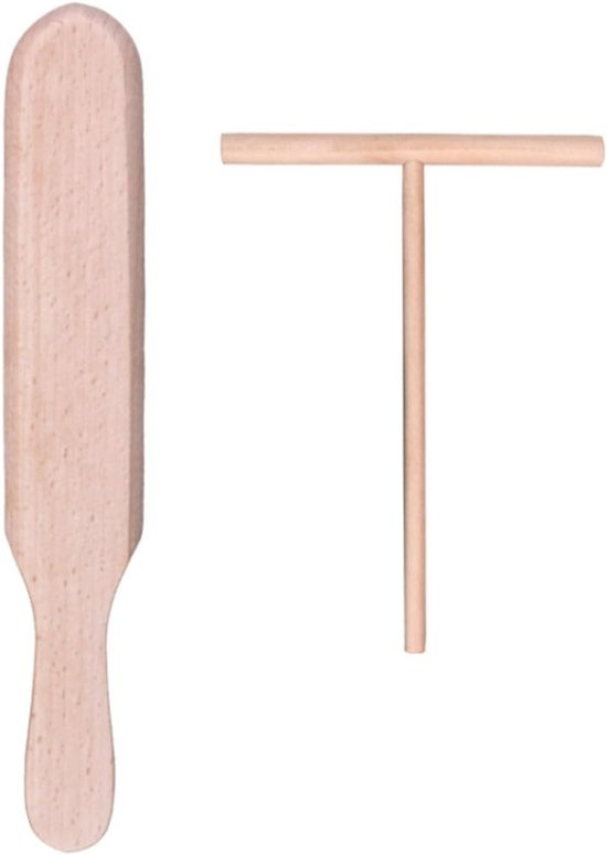 Pfannkuchenwender 2-teiliger Pfannkuchenteiler Pfannkuchenständer T-förmige Pfannkuchenstange Holzwender Robustes Und Langlebiges Buchenholz