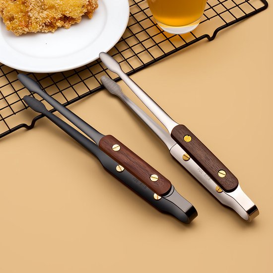 Set Mit 2 Grillzangen Aus Edelstahl, 25,5 Cm Steakzange, Küchenutensilien, Grillzubehör Für Den Haushalt
