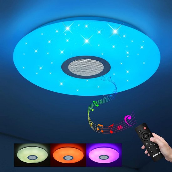Deckenleuchte Mit Fernbedienung Und App-dimmung – 24 W/36 W – Bluetooth – Sternenhimmel – Rgb-farbwechsel – Warmweiß/kaltweiß – Ip44 Wasserdicht
