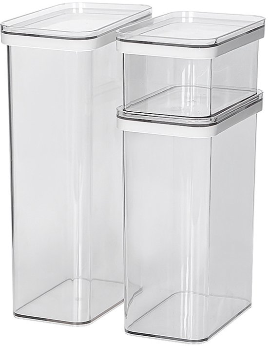 3 Stück Transparente Luftdichte Gläser Lebensmittelechte Aufbewahrungsgläser Für Getreide Und Andere Küchenprodukte Große Feuchtigkeitsbeständige