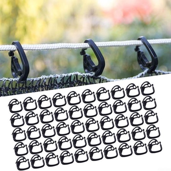 Packung Mit 50 Stück, Geeignet Zur Befestigung Von Zaunplanen Und Netzen.