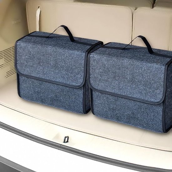 2-teilige Filz-kofferraumtasche, Kofferraum-organizer Für Werkzeug Und Wartungsmaterial, Organizer Für Auto, Einkäufe Und Autozubehör, 35 X 30 X 25 Cm