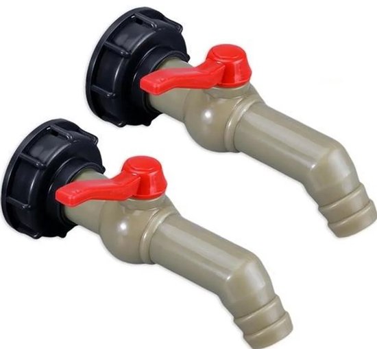 Zweiteiliges Ablassventil Für Ibc-tankadapter – 1-zoll-ventil – Kugelhahn – Zubehör – 27-mm-schlauchdüse