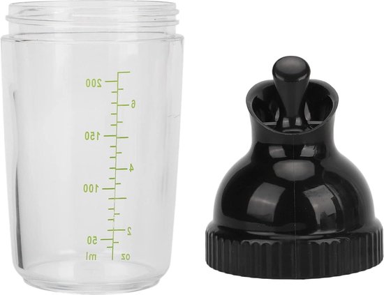 Salatdressing-shaker 200 Ml, Bpa-frei – Auslaufsicher – Salatdressing-glas Mit Deckel Für Die Küche (schwarz)
