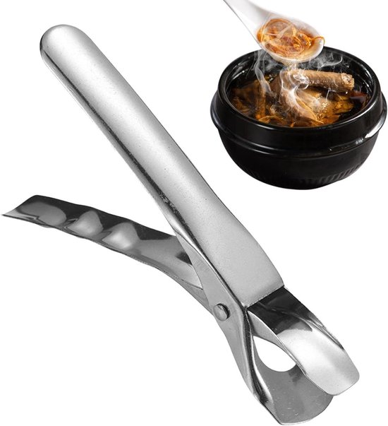 Anti-verbrennungs-clip – Topfzange – Zum Greifen Heißer Speisen – Vergrößerte Backen – 20 X 6 Cm – Silber