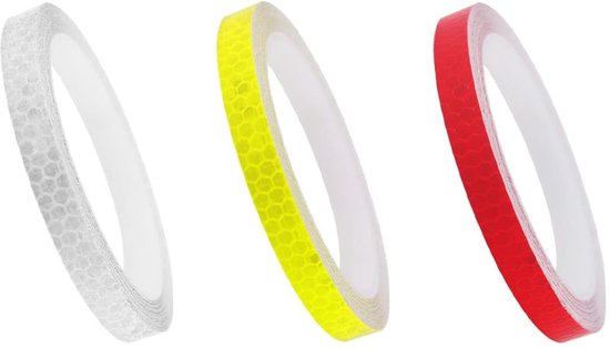 3 Stück Reflektierendes Warnband – Für Fahrzeuge, Autos, Anhänger, Fahrräder, Helme (3 Farben)