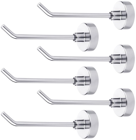Set Mit 6 Magnethaken – Tragkraft 770 G – 7,6 Cm Robuste Hängehaken