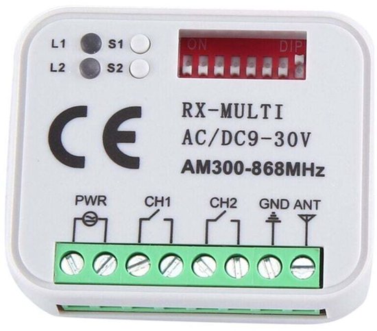 Geeignet Für Mehrfrequenzempfänger (300-868 Mhz), 2-kanal 12v/24v Relaismodul, Geeignet Für Garagentor-fernbedienungen.