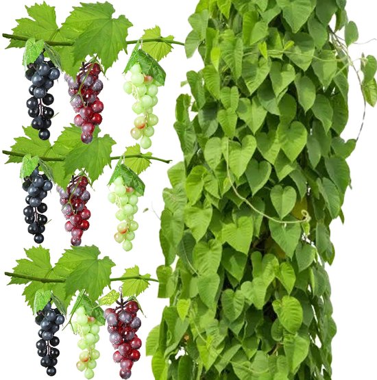 Künstliche Trauben – Naturgetreue Deko-trauben – 9-teiliges Set