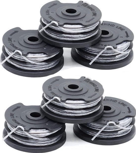 Schneidfaden – 6-teilig – Passend Für Bosch Easygrasscut – Ø 1,6 Mm – Fadenspule Für Rasentrimmer – 5 Meter – Trimmerfaden
