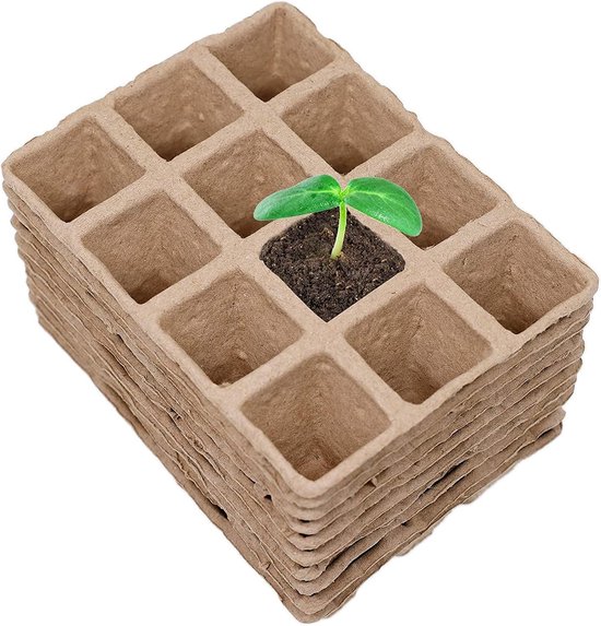 12 Anzuchttöpfe – Starterset Für Pflanzensamen Für Garten, Gemüse Und Gewächshaus – Setzlingsbox