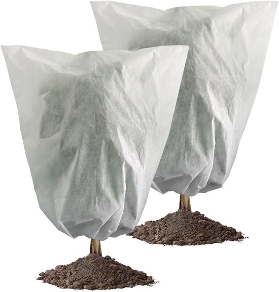 Frostschutz Für Pflanzen – Wiederverwendbare Winterkletterabdeckung Mit Kordelzug – Frostschutzhülle Für Gartenpflanzen – Baumschutzhülle – 1,2 X 1,8 M – 2 Stück