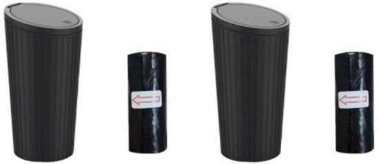 2er-pack Auto-mülleimer Mini-auto-mülleimer Mit 2 Rollen Müllbeuteln Tragbarer Mini-mülleimer Auto-mülleimer Mit Deckel Für Autos Haushalte Und 8 8,5