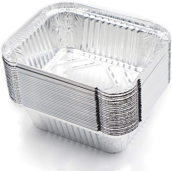 Backblech Abtropfschale 25-teiliges Set Einweg-aluminiumfolien-geschirr Geeignet Zum Backen Braten Und Kochen Behälter Mit Kleinem Maße 15 X 12 X 5 Cm