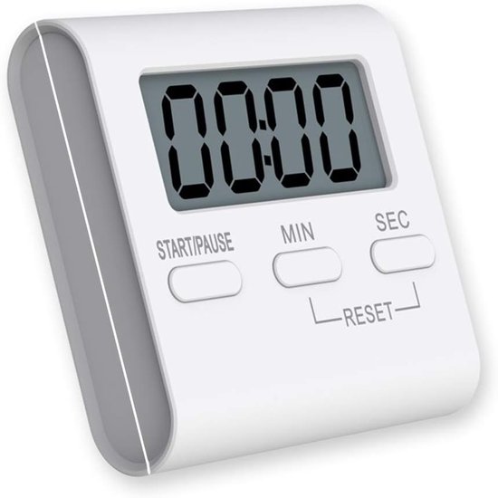 Digitaler Küchentimer Elektronischer Digitaltimer Mit Magnetischer Und Verdeckter Halterung Countdown-funktion Großes Led-display Geeignet Für Weiß