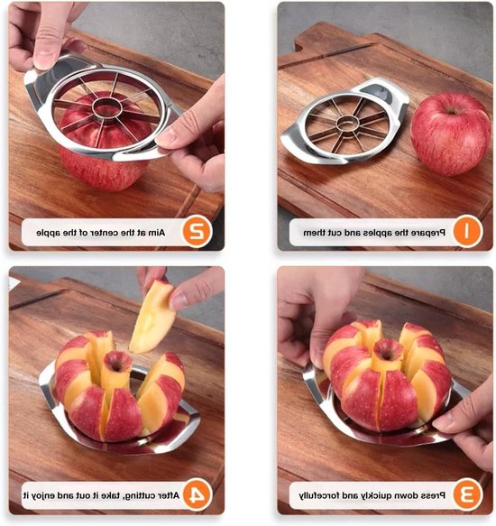 Professioneller Obstschneider Aus Edelstahl Apfelschneider Vielseitiges Küchengerät Zum Schneiden Von Obst In 8 Stücke Langlebig Und Leicht Zu