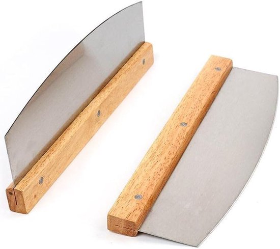 Pizzaschneider Aus Edelstahl Mit Holzgriff – Pizzamesser – Teigschneider – Pizzateiler-wiegemesser