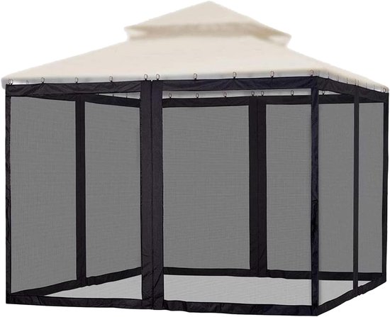 Für Terrasse 4x Pergola-netz 3x3 M Moskitoschutznetz, Sonnenschutz, Belüftung, Uv-beständig, Für Garten Und Camping