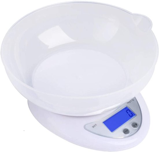 Küchenwaage Mit Rührschüssel, Multifunktionale Lebensmittelwaage, Wiegt Bis Zu 5 Kg, Mit Tara-funktion