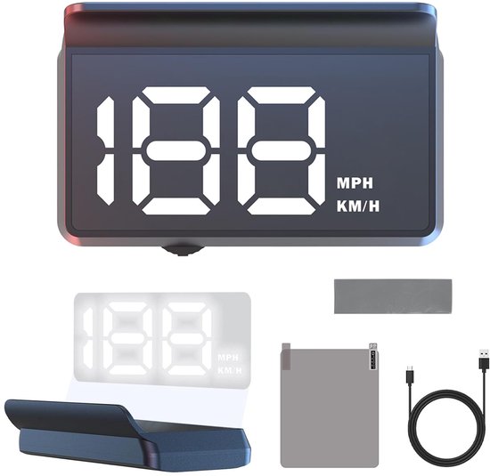 Head-up-display Für Autos Digitaler Tachometer Plug-and-play-usb-anschluss 9 Cm Gps-tachometer Universelles Display Auto-hud Mit Dachhimmel Für Weiß