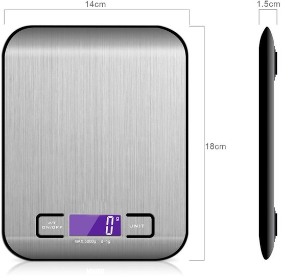 Präzisionswaage Digitale Küchenwaage Wiederaufladbare Küchenwaage Usb-küchenwaage Lebensmittelwaage Batterien Enthalten Digitale Küchenwaage 5 Kg 1 G