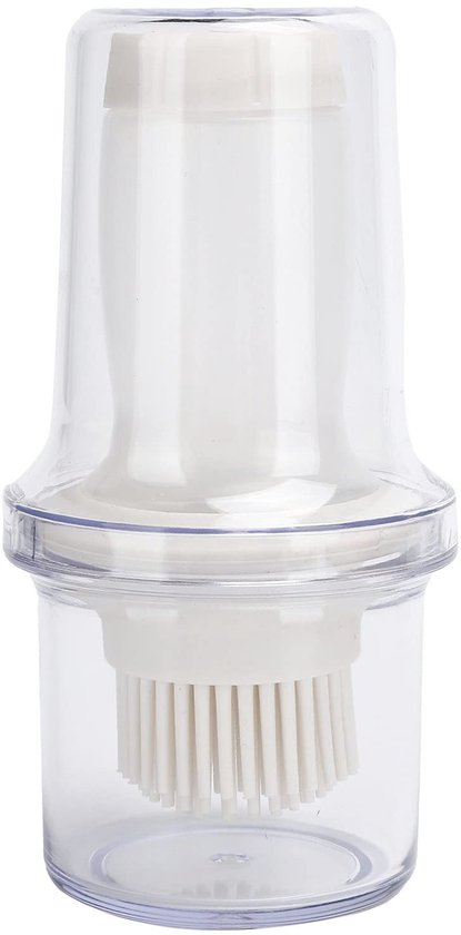 Dailygoods Ölspender Mit Silikon-ölpinsel Flasche Mit Deckel Staubdichter Saucenpinsel Grillwerkzeug 13 X 6 Cm Sicheres Abs-material