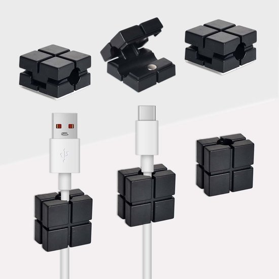 Dailygoods – 15 Selbstklebende Magnetische Kabelhalter Für Ein Ordentliches Kabelmanagement