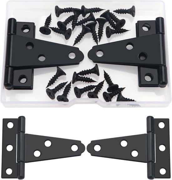 Set Mit 4 T-band-scharnieren 50 Mm – Langlebig Und Rostbeständig Für Türen, Tore Und Fenster