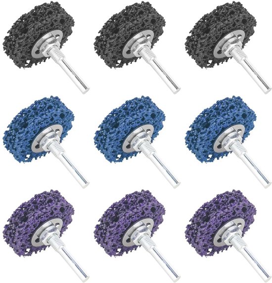Set Mit 9 Schleifscheiben 50 Mm Für Winkelschleifer – Reinigen, Entgraten Und Farbentfernung