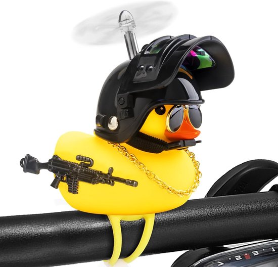 Fahrradklingel In Form Einer Gummiente, Quetsch-enten Mit Helmen Zur Dekoration Des Armaturenbretts, Motorrad- Und Fahrradzubehör, Radfahren