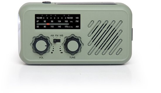 Tragbares Notfallradio – Fm/am, Sonnen-/handrad, Led-lampe, 2000 Mah, Sos-alarm