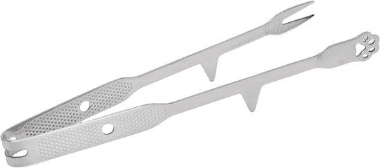 Küchenzange Aus Edelstahl – Grillzange – Kochen & Servieren – Aufrechte Stützspitze – 29,5 Cm – Silber