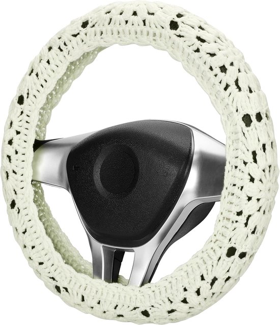 Gehäkelter Lenkradbezug Niedlicher 14-15-zoll-lenkradbezug Im Boho-stil Handgefertigtes Sonnenblumen-granny-square-muster Autoaccessoires Für