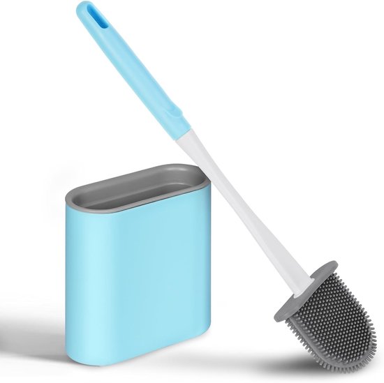 Toilettenbürste Mit Silikonhalter Für Schnelles Trocknen, Gründliche Reinigung, Flexiblem Griff Und Flexiblen Borsten Für Schwer Zugängliche Stellen In Der Toilette.