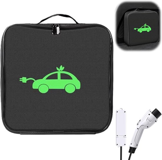 Ladekabeltasche Für Elektroautos – Wasserdichter Kofferraum-organizer – Geeignet Für Kabel Vom Typ 1 Und Typ 2