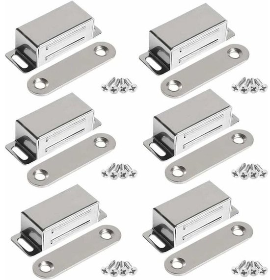 Möbeltürmagnete, 10 Kg Zugkraft, Edelstahl – 6er-set