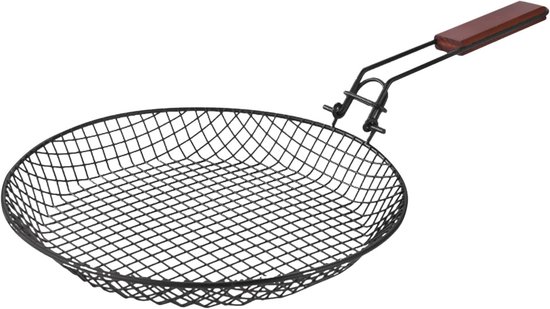Grillbesteck-set – Faltbarer Grillkorb Aus Edelstahl, Rund, 56 X 30 X 3,8 Cm