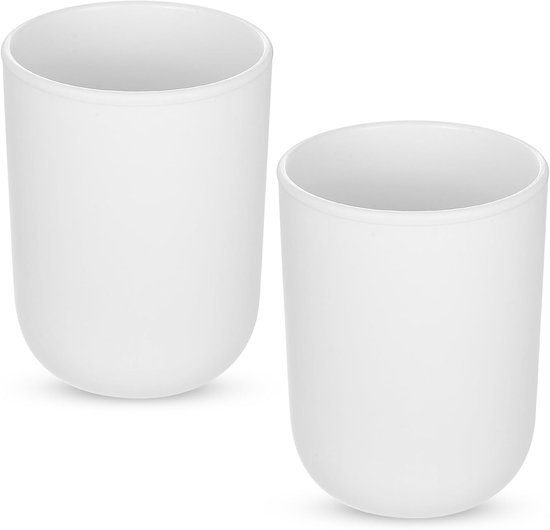 2 Stück Kunststoff-zahnbürstenbecher Zahnbürstenhalter Kunststoff-wasserbecher Zahnbürstenbecher Mundspülbecher Zahnbürstenbecher Mundbecher