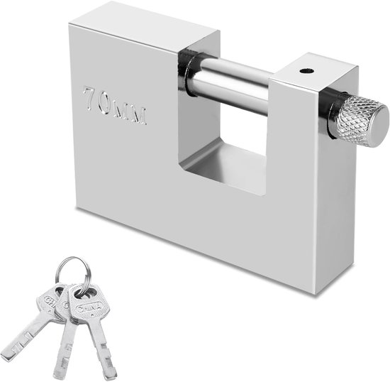 Vorhängeschlösser Robuste Außenvorhängeschlösser Mit 3 Schlüsseln 70 Mm Dicken Ringen Stoßschutz Für Garage Container Zaun Und Lagerhalle Edelstahl
