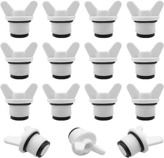 Vvgoods - 15-teiliges Set Aus 1/2 Zoll Blindstopfen Mit Dichtung Und Butterfly-griff Für Wasserrohre Oder Fittings.