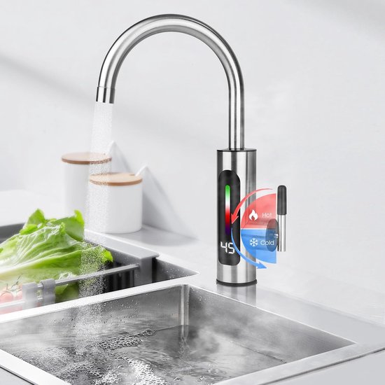 Elektrischer Warmwasserhahn Mit Led-temperaturanzeige