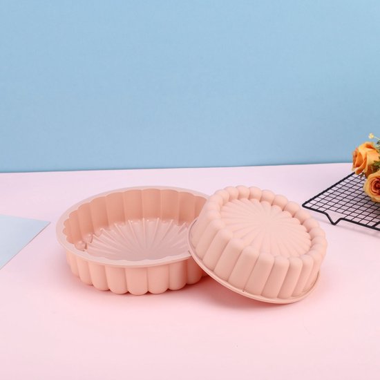 2 Runde Silikon-kuchenformen, 20 Cm (8 Zoll) Durchmesser – Backform Für Kuchen Und Torten, Rosa