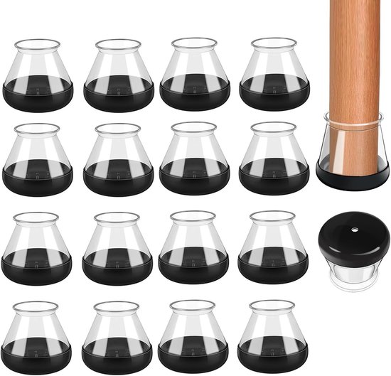 Set Mit 16 Silikon-stuhlbeinkappen – Stuhlbeinschoner – Bodenschoner – Elastisch – Geeignet Für Runde Stuhlbeine Mit 20–30 Mm Durchmesser – Rund – Größe M