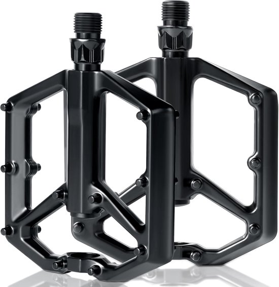 Mountainbike-pedale Aus Hochwertigem Aluminium Mit Abgedichteten Lagern 9 16-zoll-flachpedale Mit Abnehmbaren Anti-rutsch-knöpfen Geeignet Für