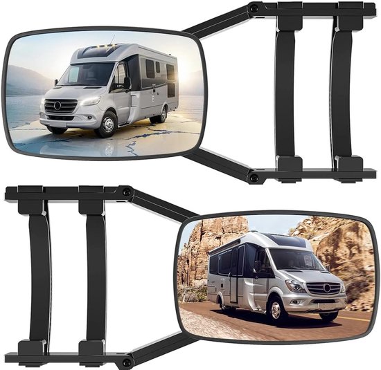 Set Aus 2 Universellen Wohnwagen-totwinkelspiegeln Mit Robuster Verlängerung Ideal Für Wohnmobile Und Wohnwagen Für Bessere Sicht Und Mehr Im