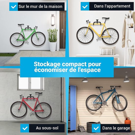Fahrradwandhalterung Fahrradständer Wandmontage Aufhängungssystem Fahrradständer Helmablage Fahrradhaken Fahrradwandhalterung Wandmontage Fahrrad