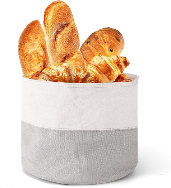 Umweltfreundlicher Aufbewahrungskorb Brotkorb Tragbar Staubdicht Aufbewahrungskorb Aus 100 Baumwolle Für Frühstück Brunch Und Urlaub 25 X 21 5 Cm