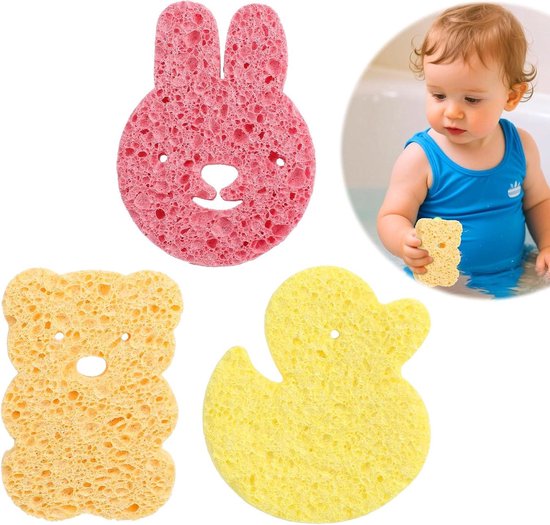 Weiche Badeschwämme Für Kinder In Niedlicher Cartoon-form – 3er-set – Natürlich Und Sicher – Für Babys Und Kinder – Ideal Zum Baden.