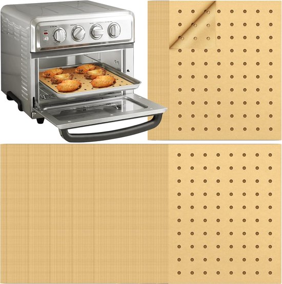 Backpapier Für Heißluftfritteusen 150 Stück Backpapier Für Heißluftfritteusen Perforierte Rechteckige Blätter Von 23 X 28 Cm Zubehör Für Die Oven